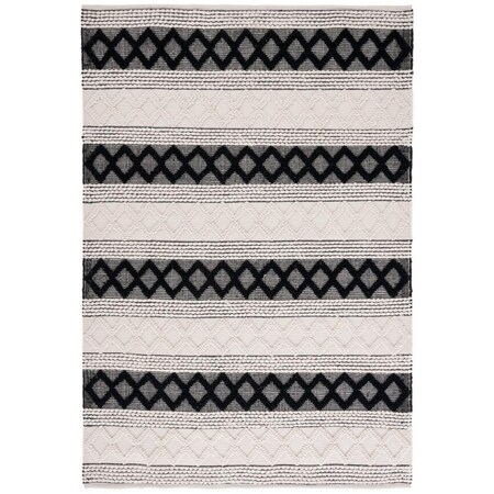 Safavieh 4 x 6 ft. Rectangle Natura Area Rug Ivory & Black NAT334A-4